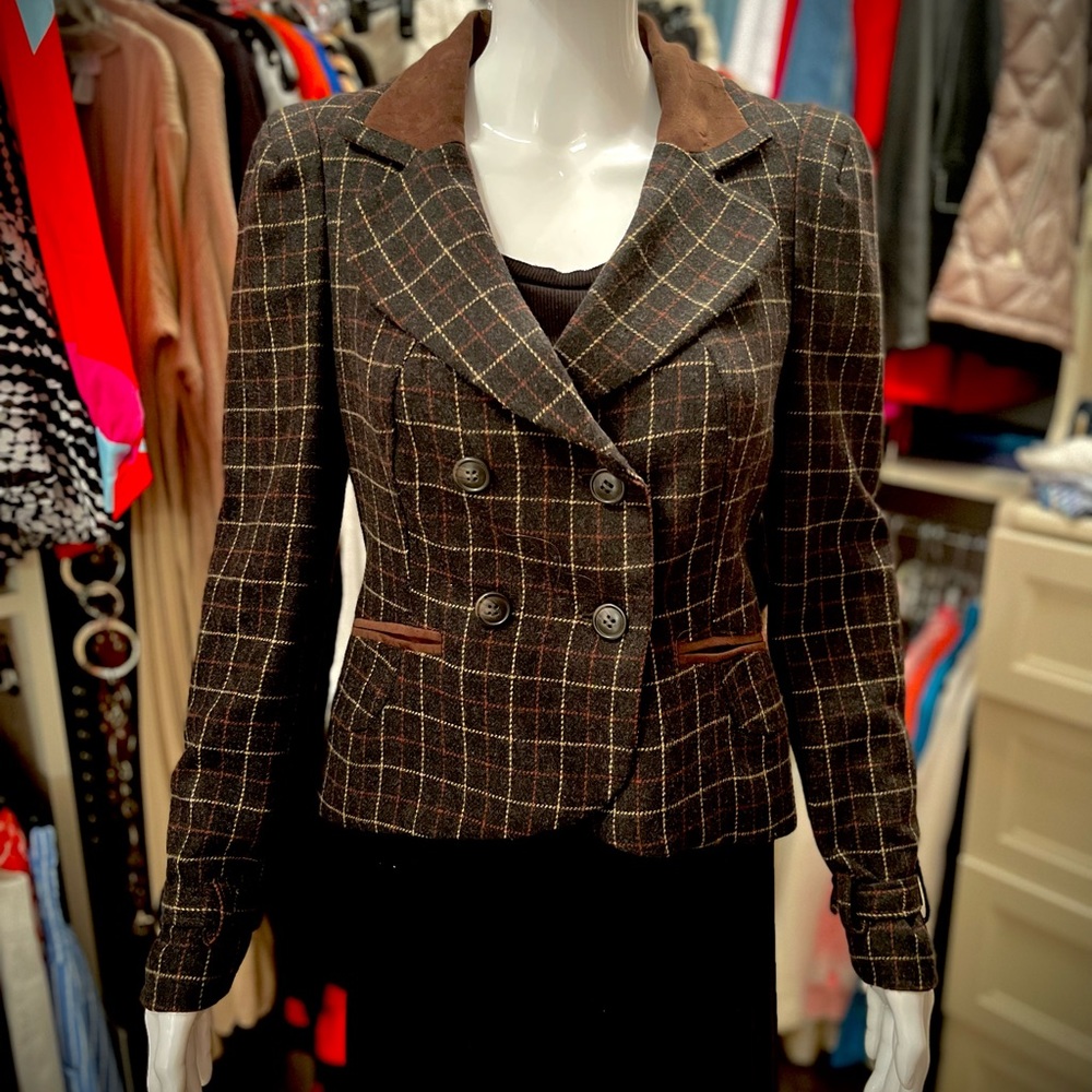 Willow and Clay plaid rider jacket.